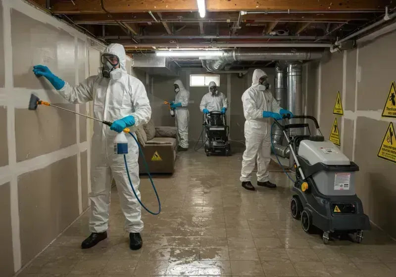 Basement Moisture Removal and Structural Drying process in Lynnwood, WA